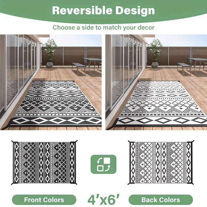 1Pc Black And White 152x244cm Floor Mat