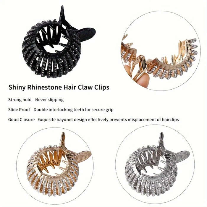 Set of 3 Elegant Ponytail Hair Clips