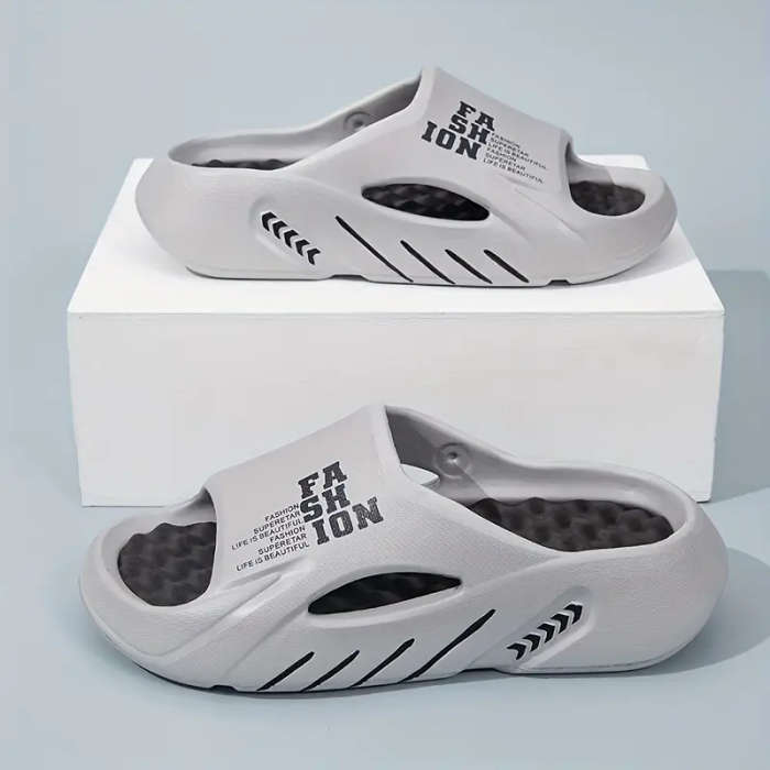 Fashion Slippers White And Green 38-39