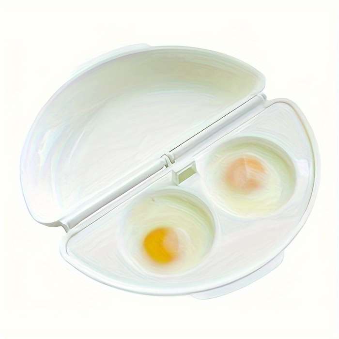 1pc Leak-Proof Microwave Egg Storage Container with Lid Portable Food Organizer for Camping