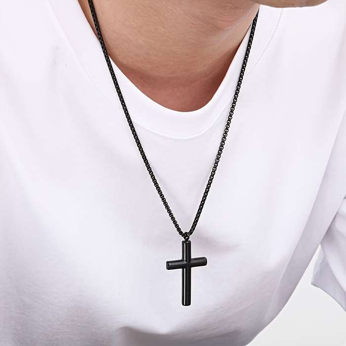 1 Piece Steel Color Jesus Theme Pendant