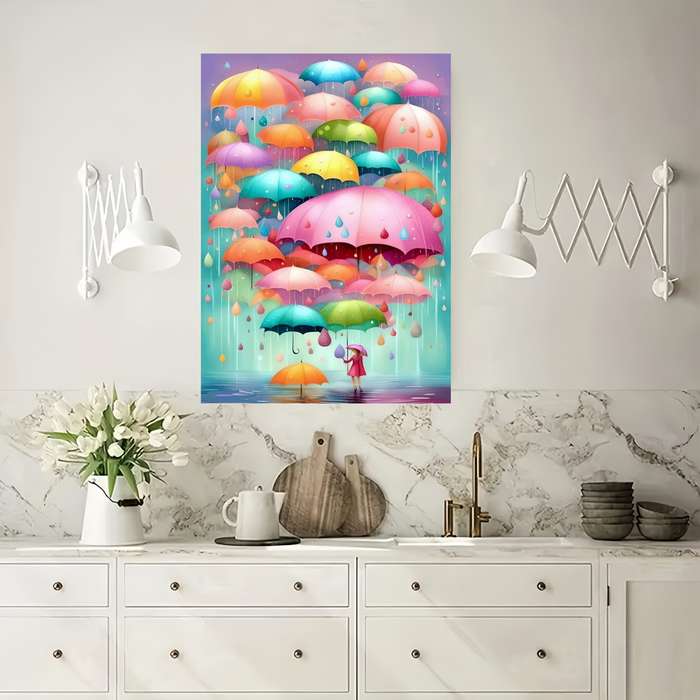 1000pcs Colorful Umbrella Puzzle Vibrant DIY Brain Teaser for Adults Family Fun