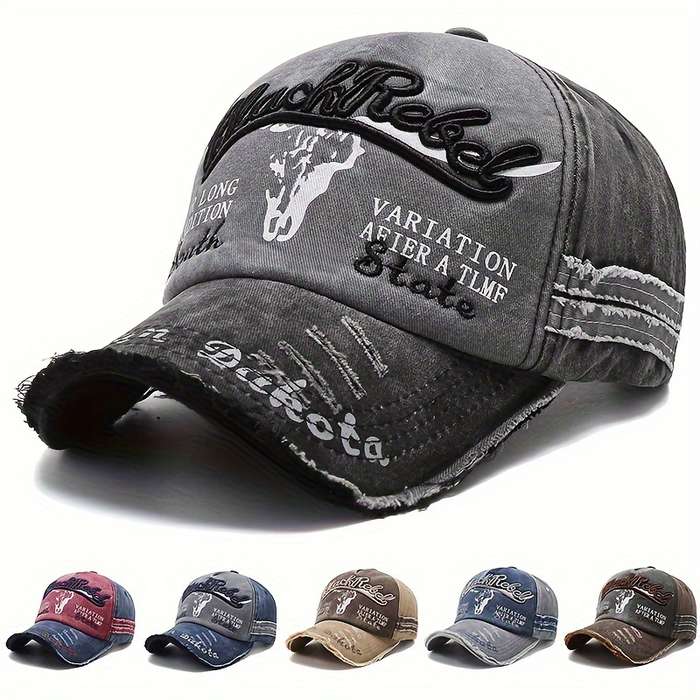 1pc Four One Sun Protection Baseball Cap Adjustable Fit UV Protection Stylish Black Hat with Wh