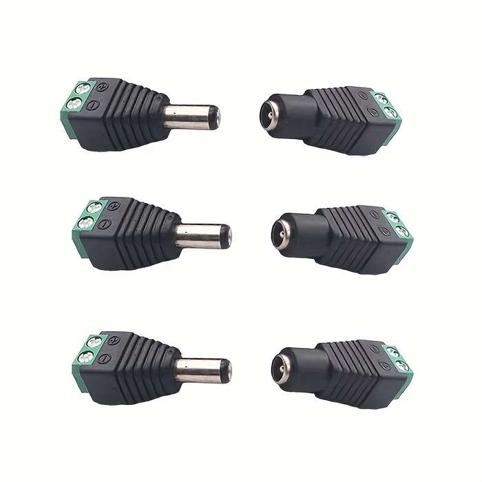 10pcs 5Pair Male Female DC Power Cable Plug Wire Connector Jack Power Plug Adapter for LED Stri