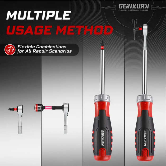 19-Piece Ratchet Screwdriver Bit Set
