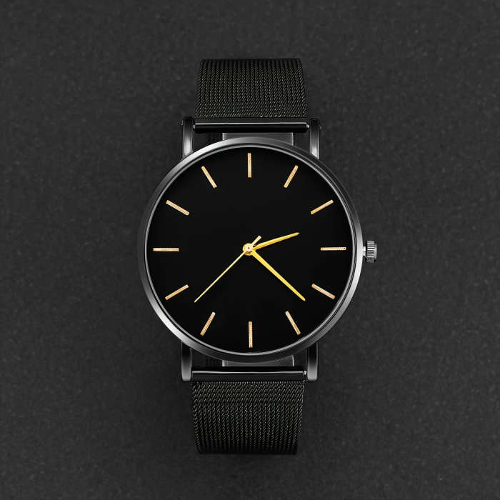 2pcs set Men's and Women's Fashion Quartz Watch Color sent randomly