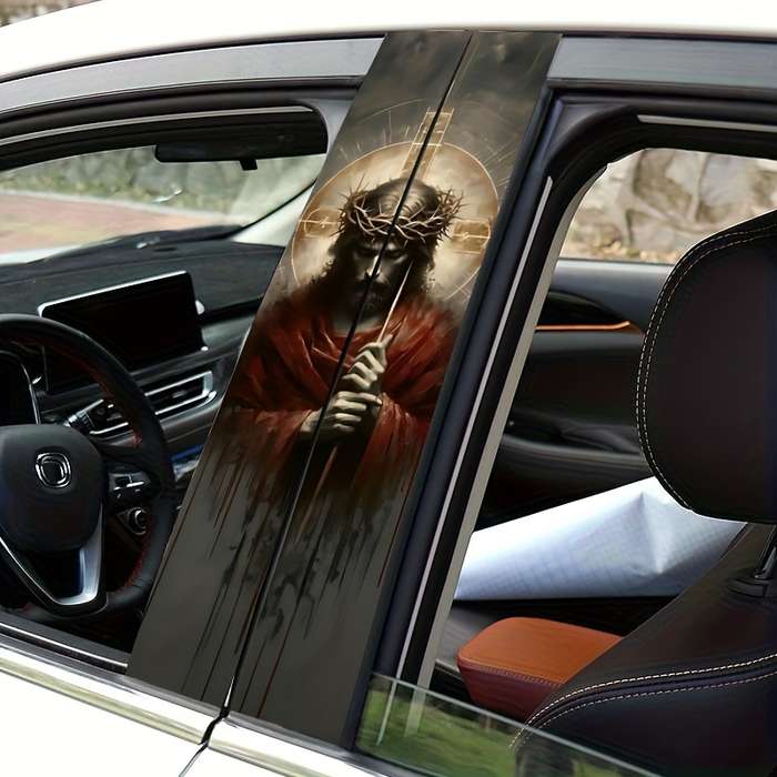 2pcs  25cm50cm Jesus Christian Themed Stickers