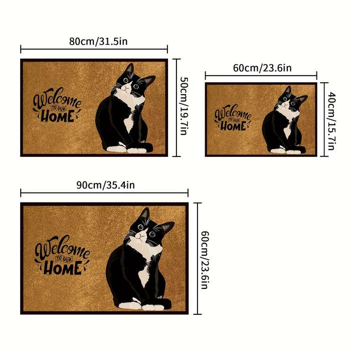 1Pc 50x80cm 19.7x31.5inch Retro Doormat H Floor Mat
