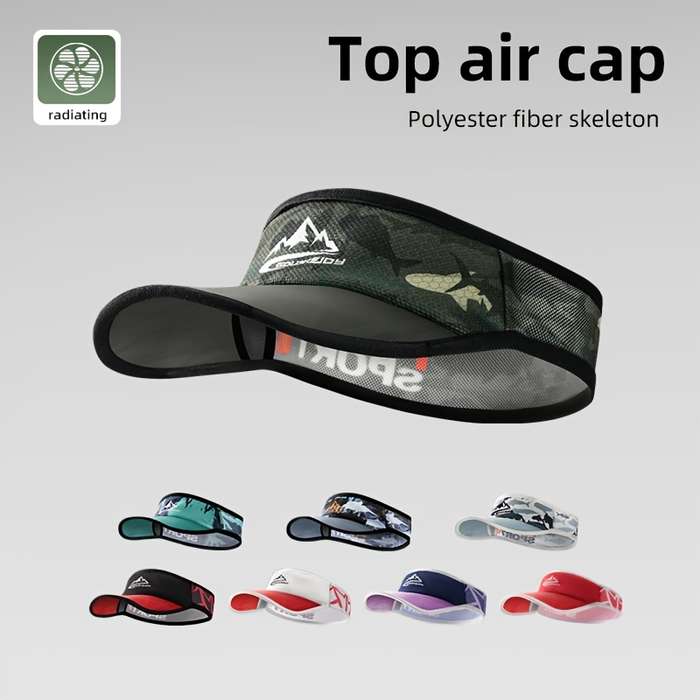 1pc GOLOVEJOY Unisex Summer Outdoor Sports Visor Cap Breathable Sweat-Wicking Sun Protection Hat