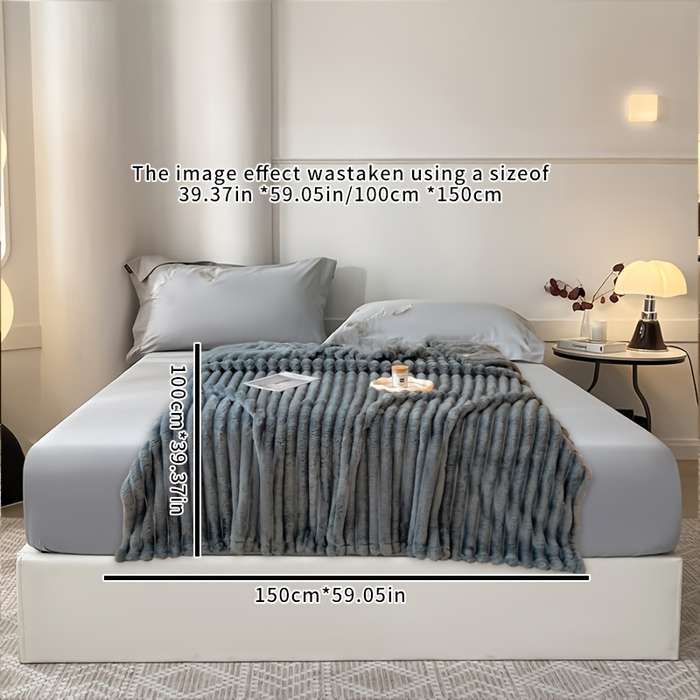 1ps Blanket Color Noble Blue size 200.0x230.0cm