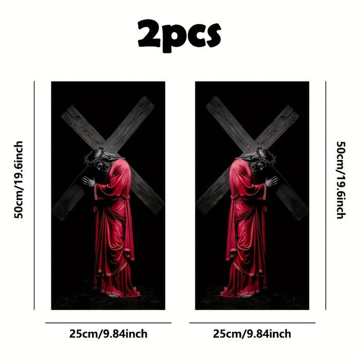 2pcs  25cm50cm Jesus Christian Themed Stickers