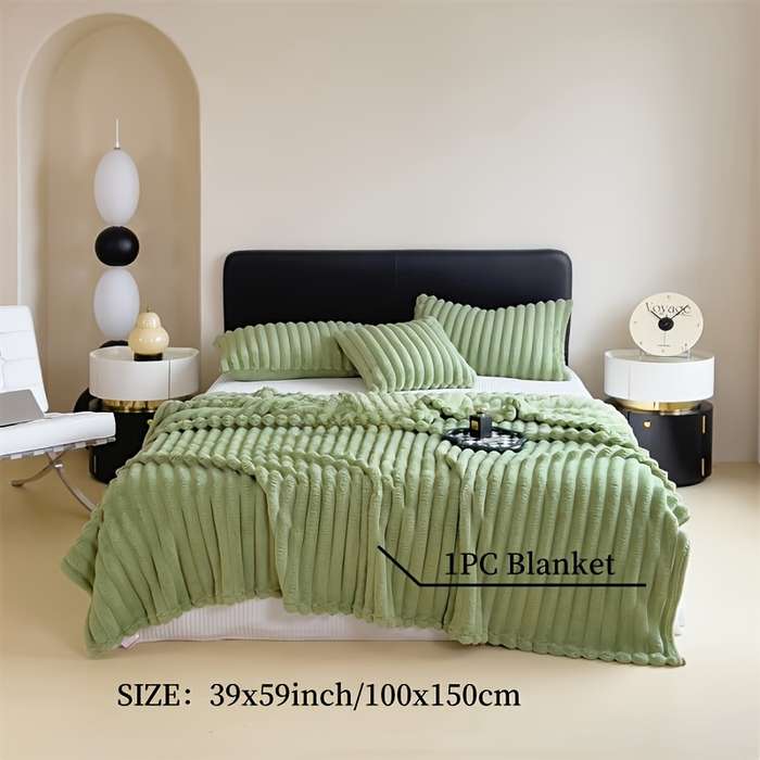 1ps Blanket Color Cream Green size 100x150CM