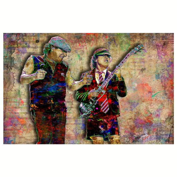 1pc One Piece of Frameless ACDC Printed Artwork Poster on Canvas Suitable for Modern Home Decor in