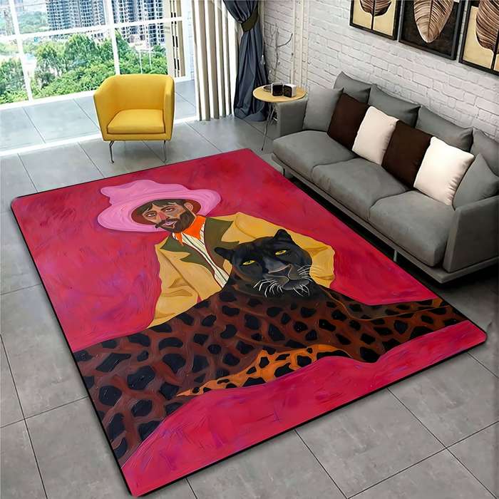 1Pc Polychrome 80x120cm Floor Mat