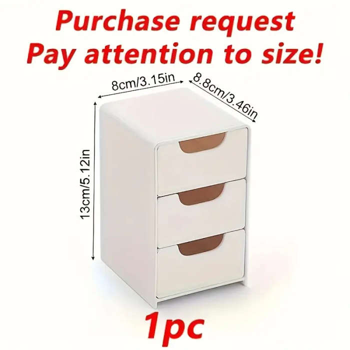 1pc 3-Tier Desk Organizer Ideal for Storing Office Supplies Jewelry And Cosmetics Lightweight And Po