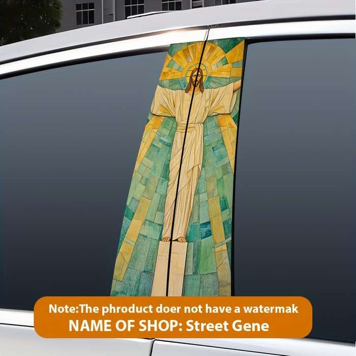 Luxury 2PCS Set   Left And Righ Jesus Christian Themed Stickers