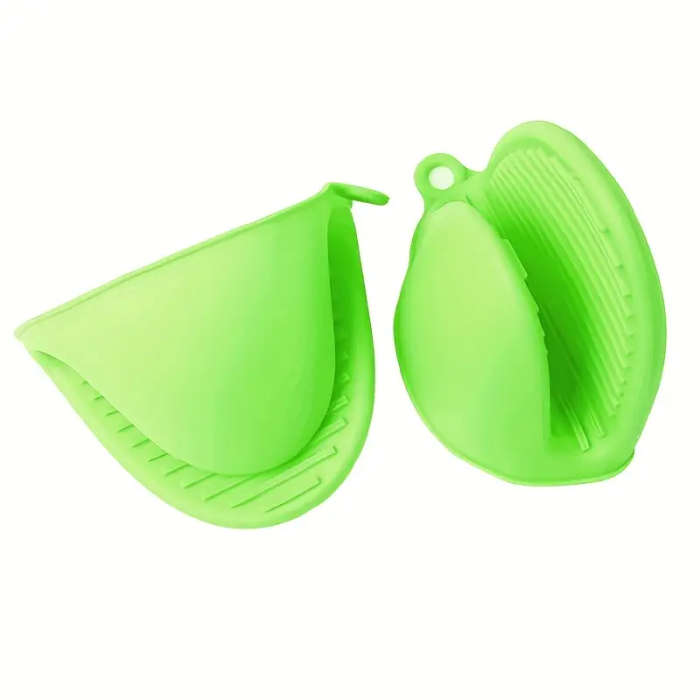 1 Pair of Silicone Pot Holder Gloves - Non-Slip Grip Kitchen Utensils, Suitable for Both Hands, Esse