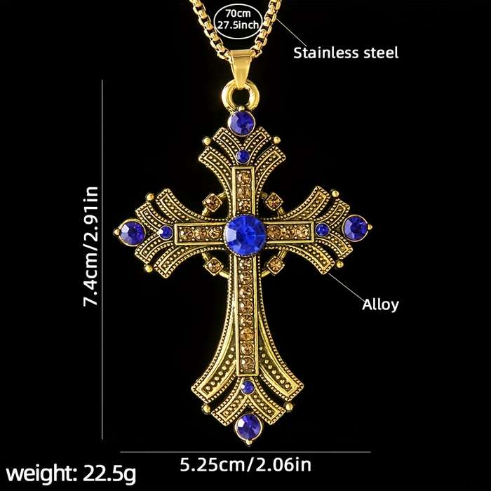 1 Piece Blue Jesus Theme Pendant