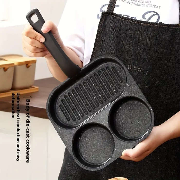 3-In-1 Breakfast Thick Frying Pan