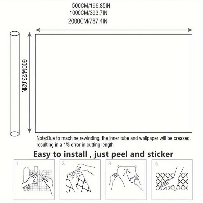 1PC Wall Stickers393.70inx23.62in 1000cmx60cm