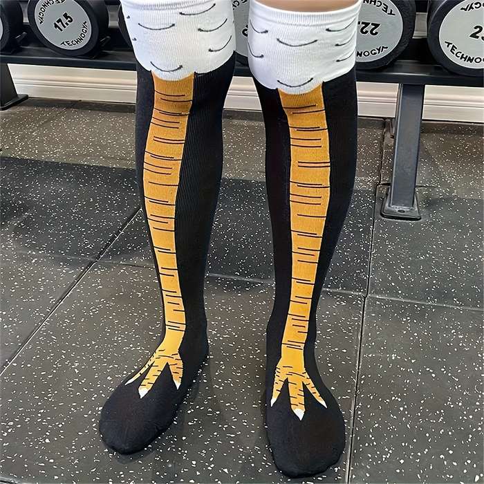 1 Pair Black Yellow One Size Socks