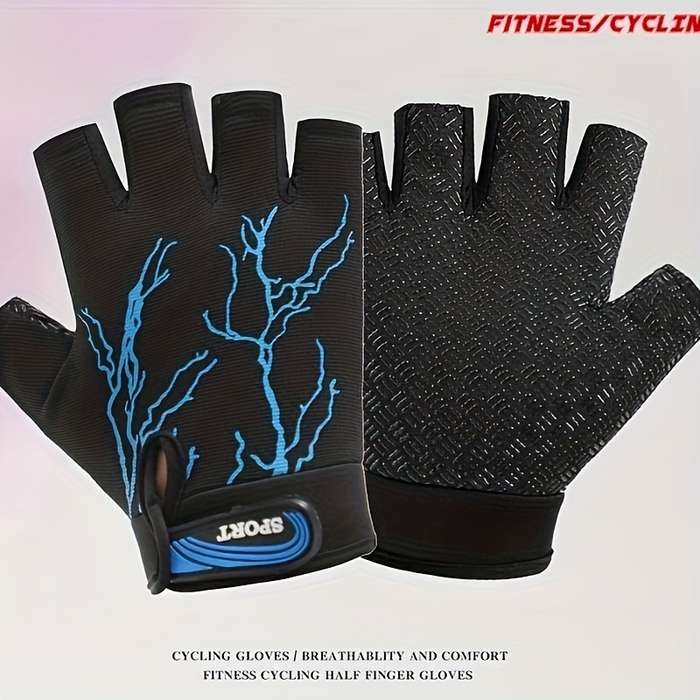 1 Pair Blue Size M Outdoor Sports Gloves