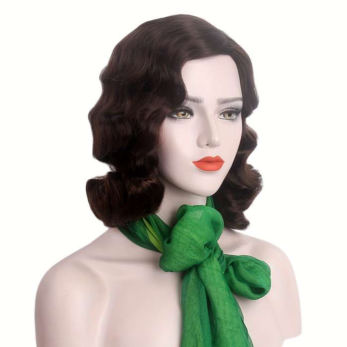 1Pc Black 35.56cm Fashion Design Wig
