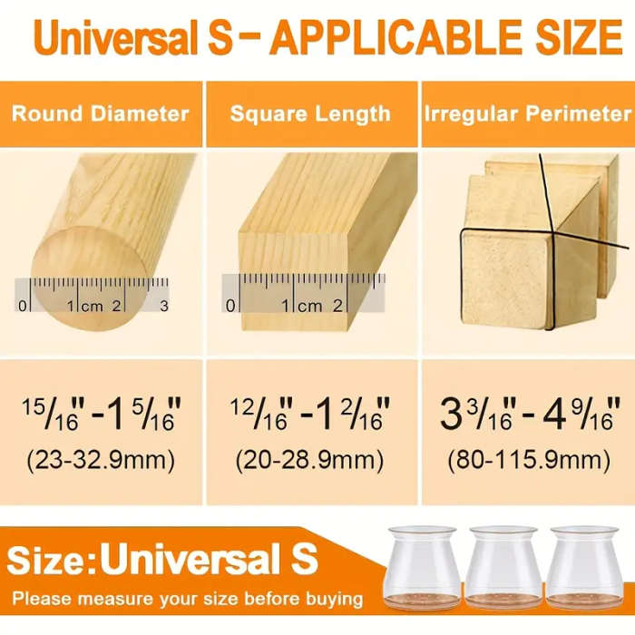 8Pack Non Slip Silicone Table Leg Protectors