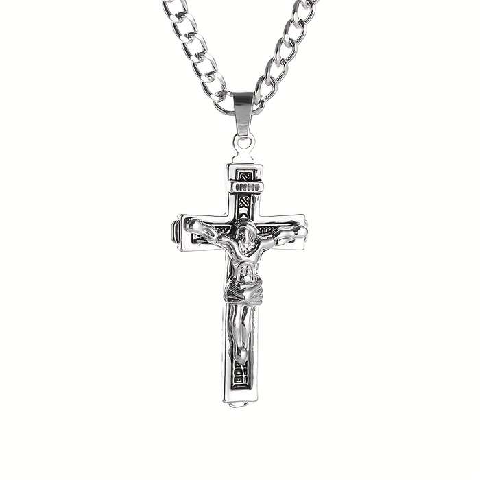 1 Piece Silvery Jesus Theme Pendant