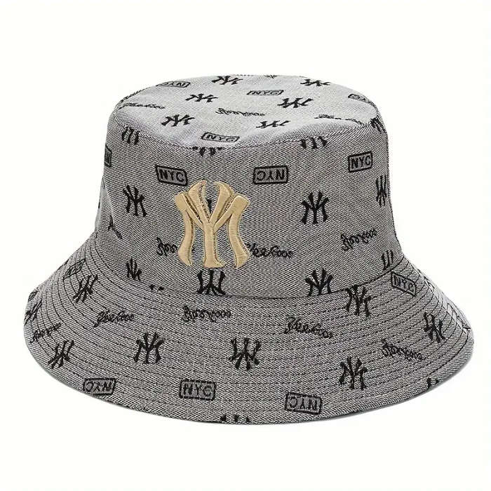 1pc Unisex Trendy Bucket Hat With Letters Pattern Sun Protection Casual Hat Suitable For Daily Wear