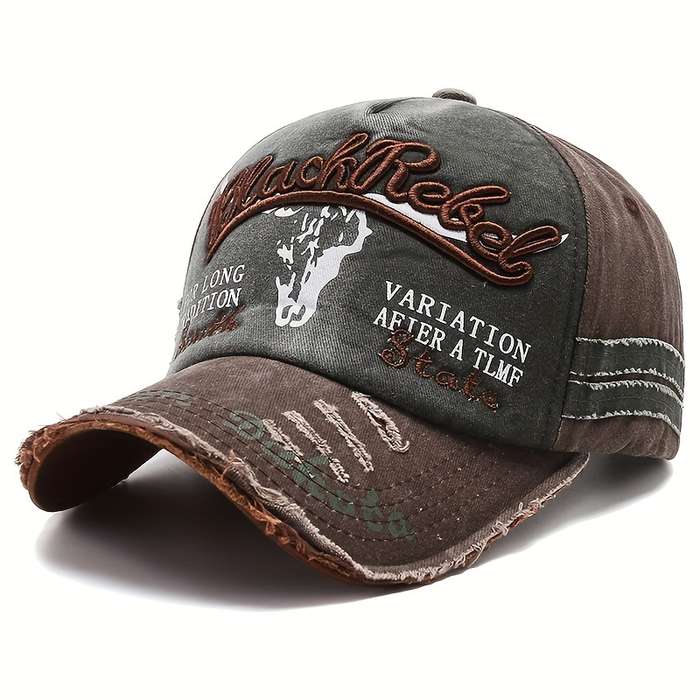 1pc Four One Sun Protection Baseball Cap Adjustable Fit UV Protection Stylish Black Hat with Wh