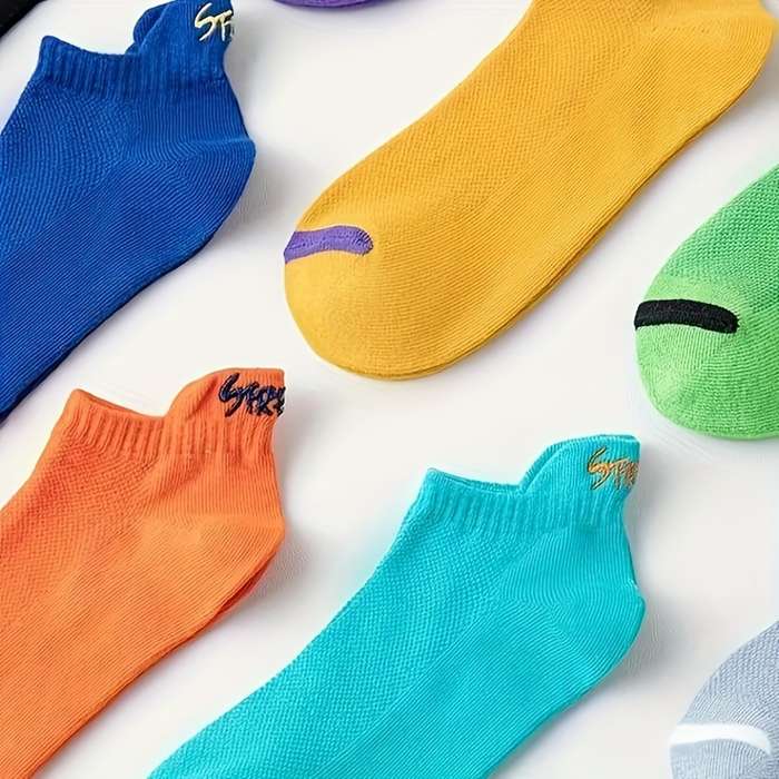10 Pairs Mixed Colors One Size High Elastic Socks