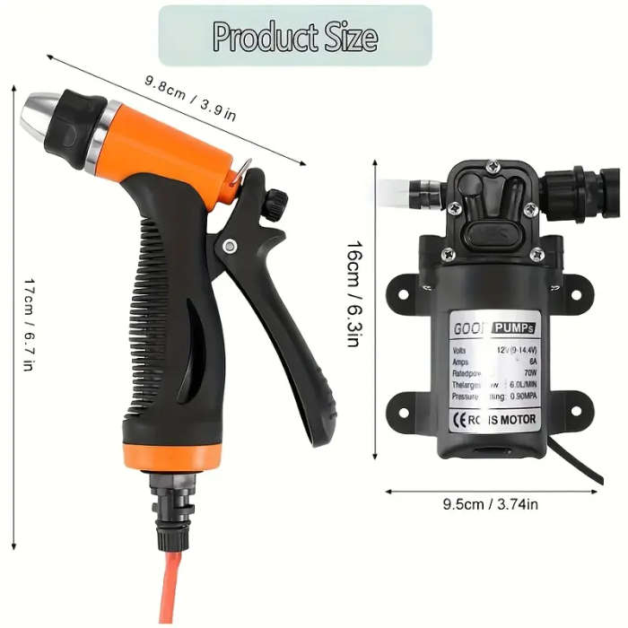 High Pressure Car Wash Gun With Expandable Hose