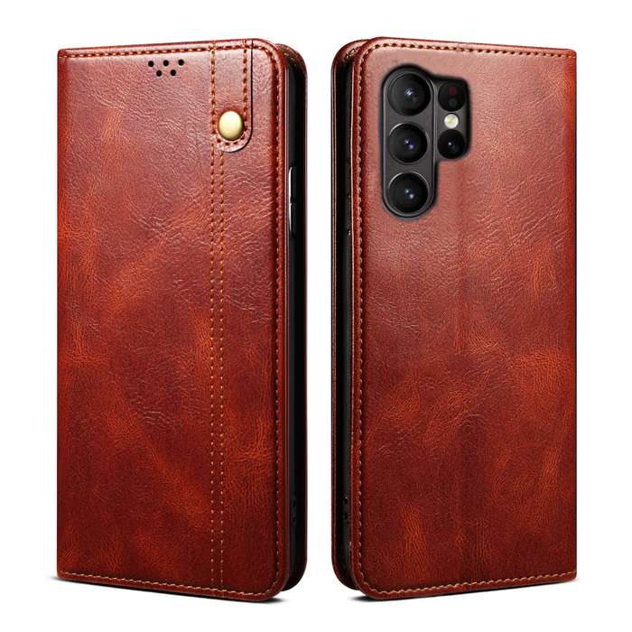 1pc Brown For Samsung Samsung Galaxy S23 Ultra Phone Cases