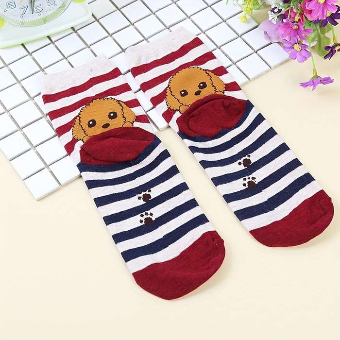 5 Pairs Multicolor One Size High Elastic Socks
