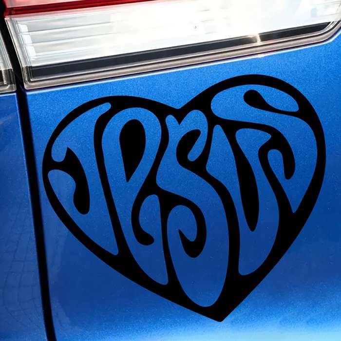 1pc Jesus Heart 20X16.9CM Jesus Christian Themed Stickers