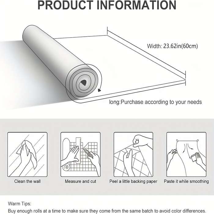 1PC Wall StickersOil Smoke Sticker Grey60X950cm