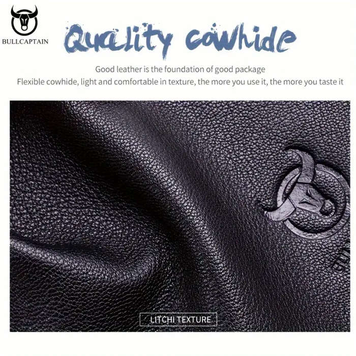Men's Multi-layer Satchel Bag Genuine Cowhide Leather Sling Bag For Daily Use Multi-functional Shoul
