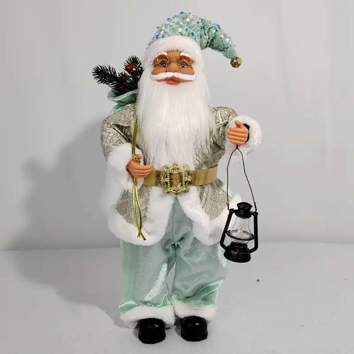 Santa Claus Standing Doll  Green
