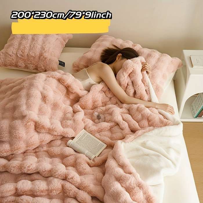 1ps Blanket Color Pink White Edge size 100x150cm