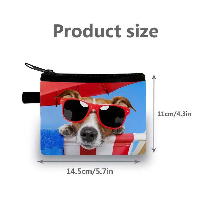1pc Cute Dog Pattern Coin Purse Lightweight And Durable Can Be Used to Store Banknotes And Coins