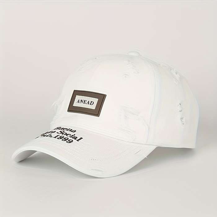 1pc New Hard Top Large Head Circumference Letter Baseball Cap Women's Casual Spring and Summer Kore