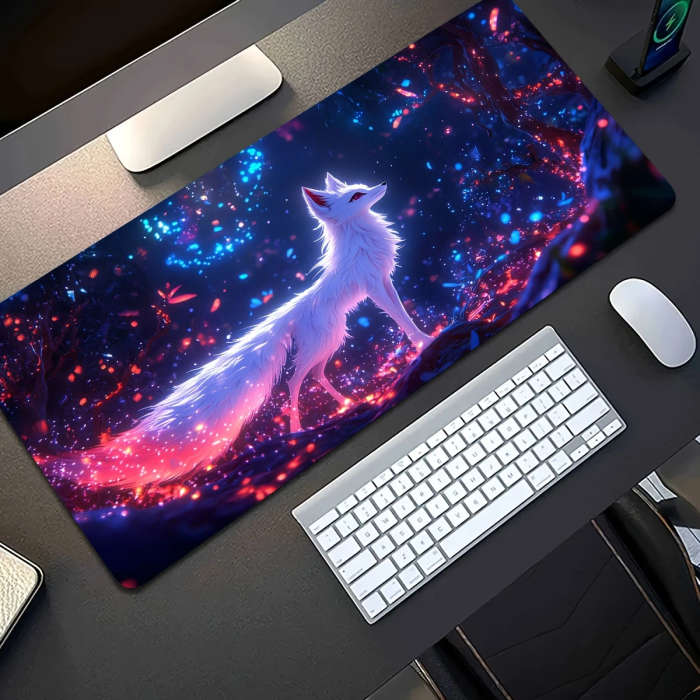 1pc 30x80cm Mystical Fox Fantasy Forest Gaming Mouse Pad Durable Odorless Rubber Base