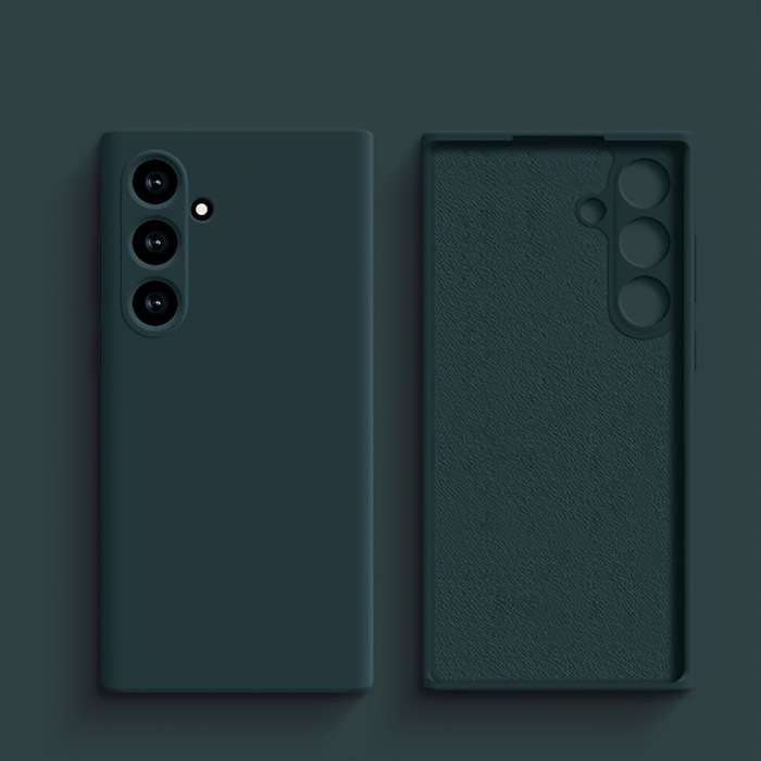 1pc Dark Green For Samsung Galaxy S25 Plus Phone Cases