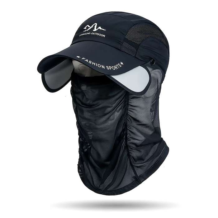 1pc Solid Color Breathable Baseball Hat With Thin Breathable Veil Lightweight Adjustable Sunscreen