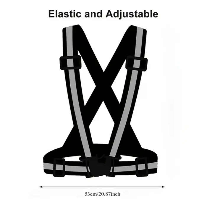 1pc Adjustable Outdoor Vest with Reflective Belt for High Visibility Lightweight And Comfortable