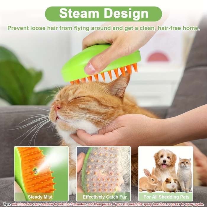 1pc Green Add Yellow Pet Comb