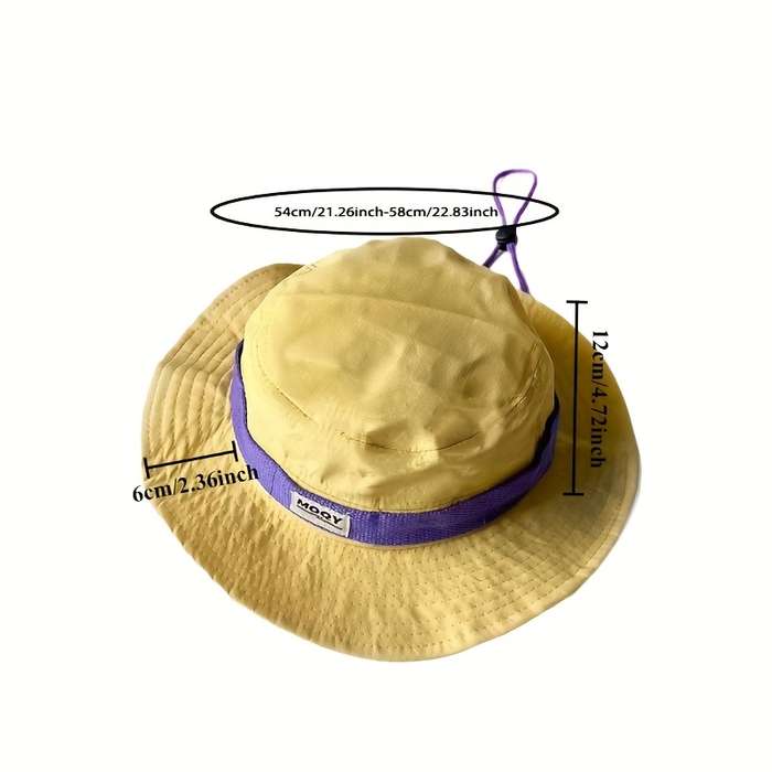 1pc The same outdoor adventure camping hat for men and women color block theme beautiful and prac