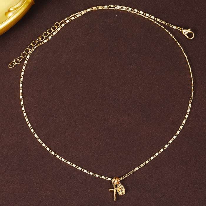1 Piece Golden Yellow Jesus Theme Pendant