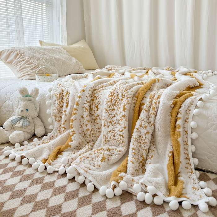 1ps Blanket Color Bright Yellow size 150x200cm